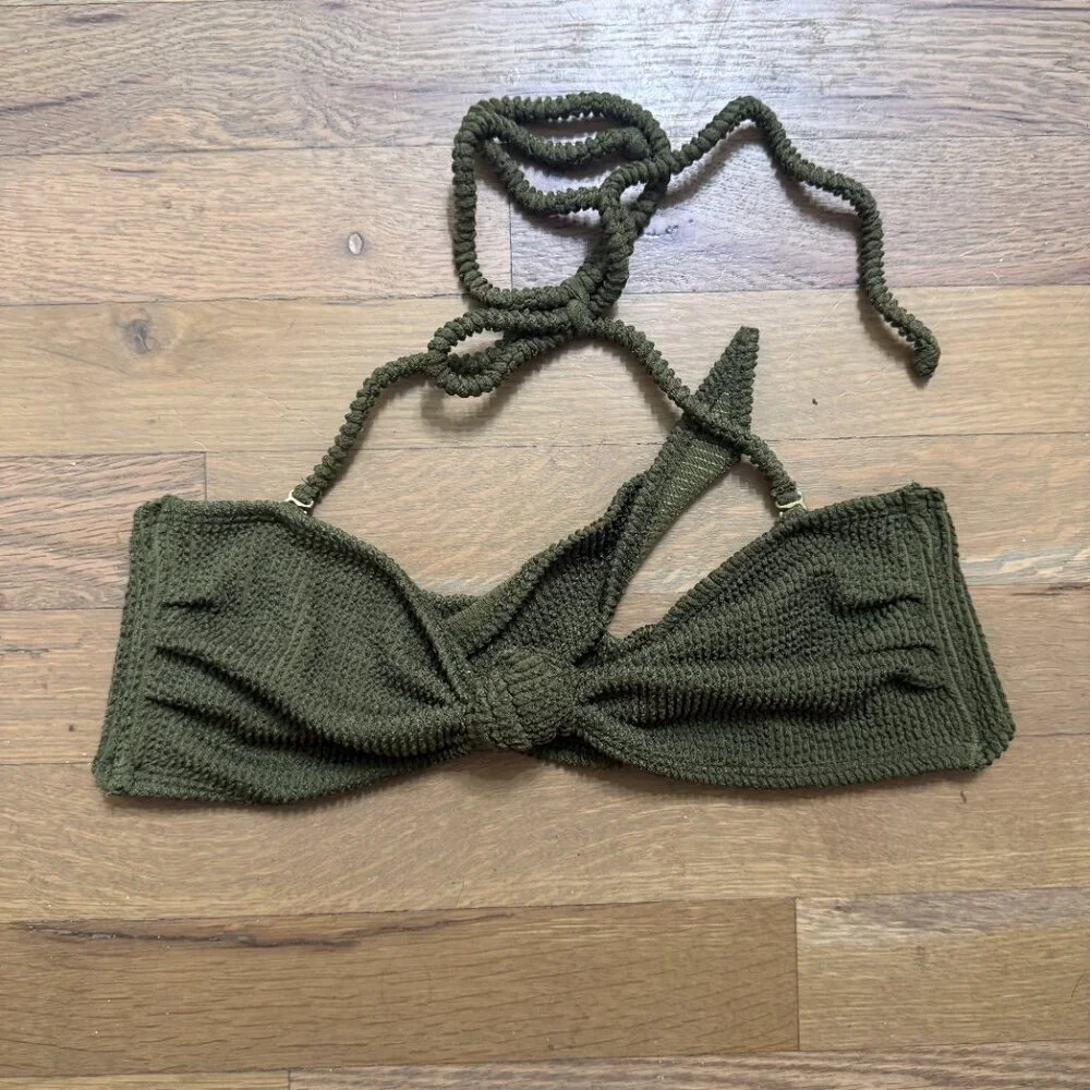 Skatie Swim x Rocky Barnes Lyndi Bikini Top in Palm (NWOT)